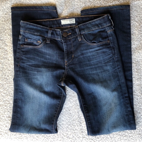 David Kahn Dark Wash Denim Skinny Boot Cut Jeans 26 - Picture 4 of 7